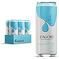 Zagori Sparkling Natural Water 330ml - Carbonated Natural Water - pH 7.8 - Product of Greece - 12 Fl oz each can - Pack of 6