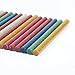 6 Color 60 pcs Glitter Mini Hot Melt Glue Sticks - Blue , Red , Green , Pink , Silver , Gold ( 7 X 100 MM Each )