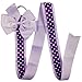 allydrew Long Ribbon Hair Clip & Hair Bow Holder - Purple Polka Dots