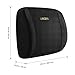 LANGRIA Memory Foam Lumbar Support Pillow-Orthopedic Design Back Cushion for Lower Back Pain Relief-Best for Office Home Computer Gaming or Car Chair-with Adjustable Strap and Breathable Cover, Black