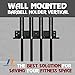 RIGERS Vertical Wall Mounted Barbell Holder - 4 Bars Hanger - Barbells Storage Rack, Weight Bar Holder, Garage Gym Bar Wall Rack