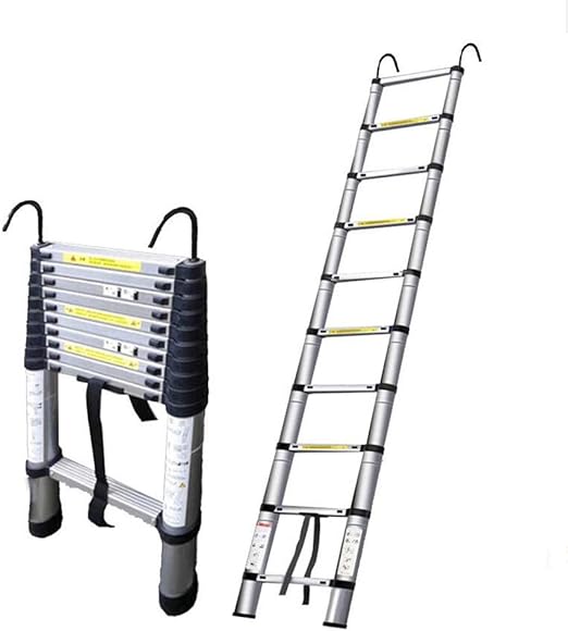 telescopic loft ladder with hooks