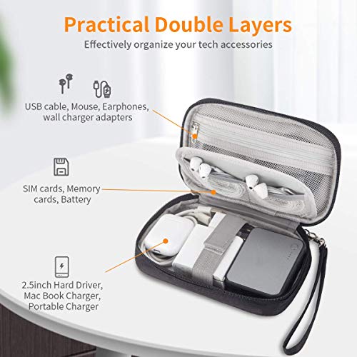 2PCS Electronic Organizer, Small Travel Cable Organizer Bag Pouch