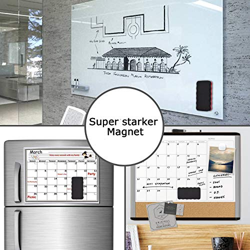 [3 Pack] Dry Erase Erasers, Browill Washable Smudge Free