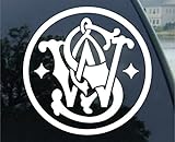 Smith and Wesson Guns Logo - Car, Truck, Notebook, Vinyl Decal Sticker #2526 (3