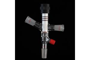 High Vacuum Glass Cut Off Adapter 24/40 with Joints for 75 Degree Short Path Distillation Head
