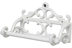 Fenteer Toilet Paper Holder Towel Rack Vintage Easy Installation Retro Roll Dispenser Toilet Roll Organizer for Washroom Home