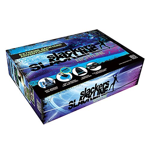 Slackers Eclipse Trick Line Slackline Kit with Teaching Line, Royal Blue, 50'