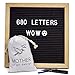Felt Letter Board Changeable with a Massive 680 Letters Numbers Symbols & Emoji's - 10x10 inches - Perfect for The Classroom, Home, Office or Business