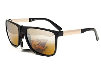 Matrix Night Collection Polarisierte Gläser für Männer Treiber, Angeln, Sport Light gespiegelt gelbe Linsen - Kunststoffrahme