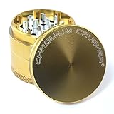 Chromium Crusher 1.6 Inch 4 Piece Tobacco Spice Herb Grinder - Gold
