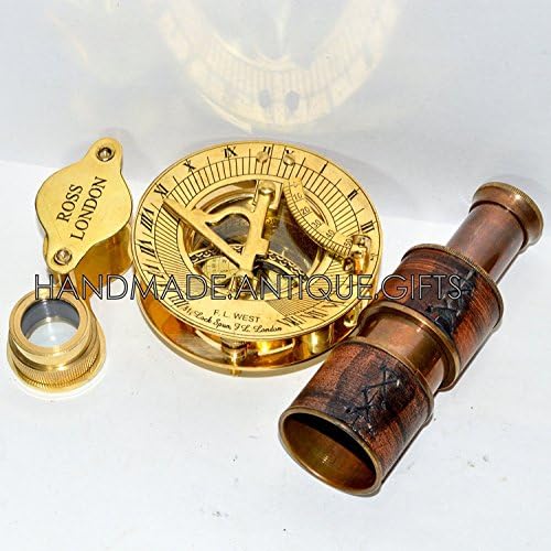 Brass Pocket Watch Style Outdoor Camping Hiking Compass Navigation