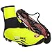 Kingbike Water Resistance Bike Shoe Covers Winter Warm Elastic Fleece/PU Fabrics,Great Fit,Reflective Strap Protection,Taped Zipper