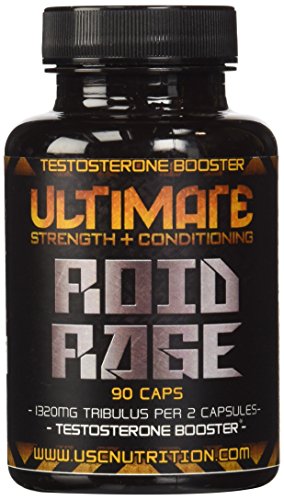 USC Roid Rage - Testosterone Booster 90 Capsules- Muscle - Strength - Bodybuilding - #1 Proven Testosterone Booster, Boost Your Energy and Sex Drive 100% Natural + Strongest T­estosterone Booster with Proven Ingredients ­Increased Sex Drive + Youthful Energy & More Muscle Mass with Our Proven Roid Rage!