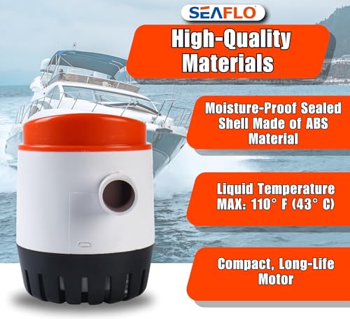 SEAFLO 06 Series Automatic Submersible Bilge Pump - 750GPH, 12V, 3/4