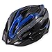 Generic Cycling Bicycle Adult Bike Safe Helmet Carbon Hat With Visor 19 Holes Blue