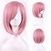 AneShe Short Straight Hair Wig 12 Inches Anime Cosplay Costume Party Wigs