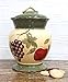 Tuscany Garden Colorful Hand Painted Mixed Fruit, Cookie Jar 12-1/5