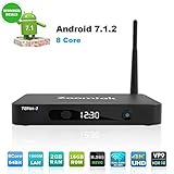 Zoomtak TV Box Octa Core 64Bit 2GB Ram 16GB ROM Android 7.1 Smart TV Box 2.4G/5.8G Wi-Fi Bluetooth 4.0 H.265 HD 4K -Aluminum Shell