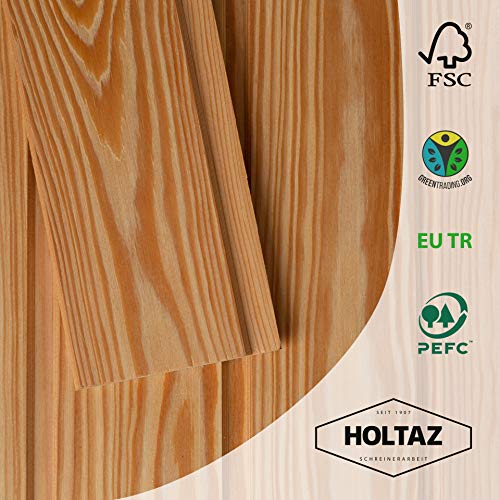 Holtaz Fassadenbekleidung Fassadentafel natürliches Lärchenholz Verkleidung Schalung Täfelung aus Holz Brett größe… – Bild 4