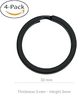 Tectonic 32mm Large Key Rings Heavy Duty 4 Pack Keychain Hoops view 2
