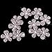 10pcs Phenovo Flower Rhinestone Buttons DIY Craft Embellishment Silver