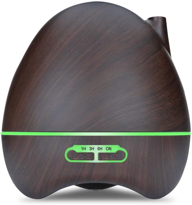 Antiya Essential Oil Diffuser,550ml Aromatherapy Diffuser Ultrasonic Cool Mist Aroma Oil Diffuser Humidifier Air Purifier Ionizer with Color Changing Lights (300ml)