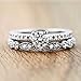 espere Milgrain Marquise & Round Cubic Zirconia Half Eternity Ring Stacking Infinity Wedding Band Sterling Silver Rings Rhodium Plated Size 8