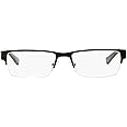 A|X ARMANI EXCHANGE Men's AX1015 Rectangular Prescription Eyewear Frames, Black/Demo Lens, 52 mm