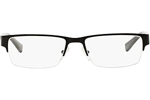 A｜X ARMANI EXCHANGE A|X ARMANI EXCHANGE Men's AX1015 Rectangular Prescription Eyewear Frames, Black/Demo Lens, 52 mm