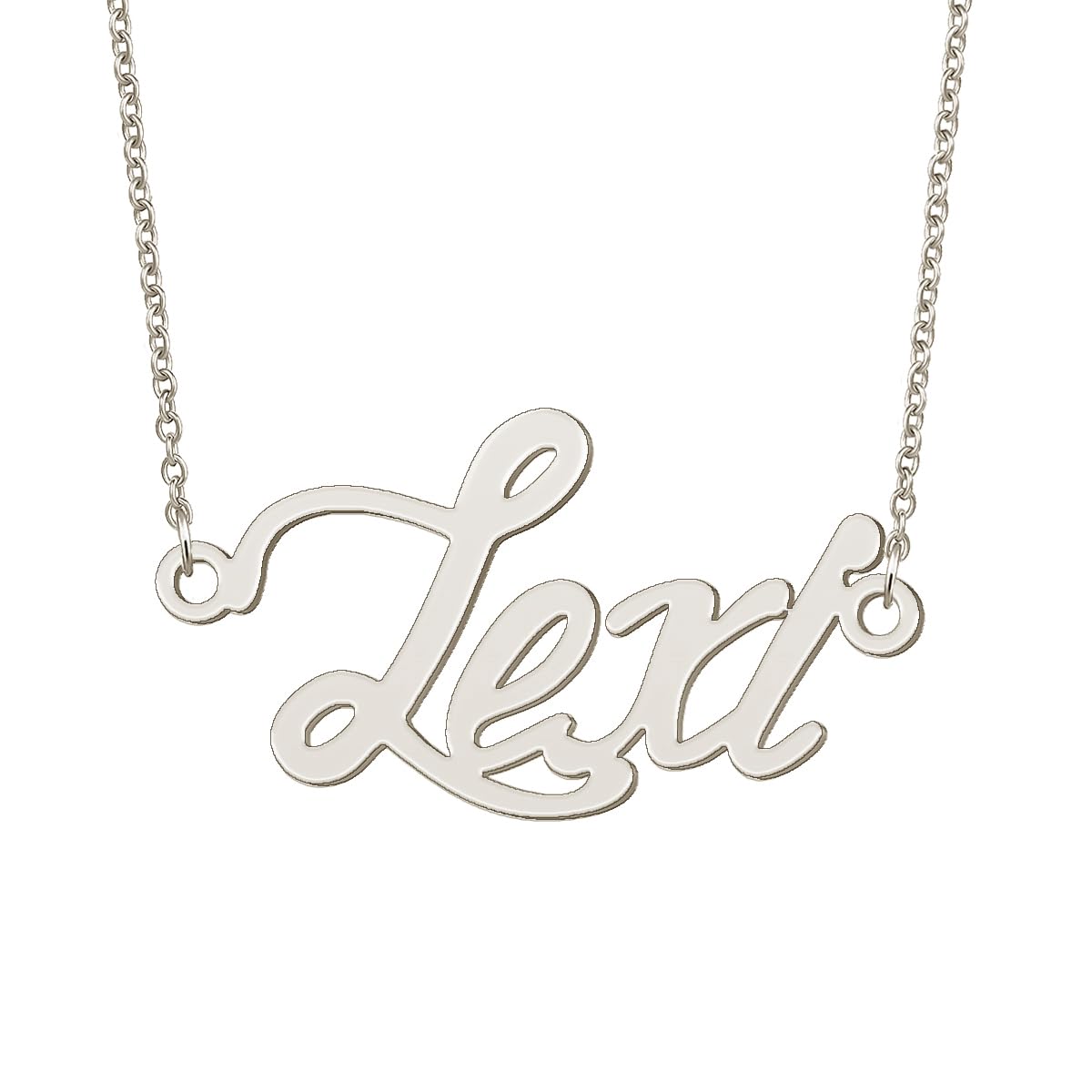 BYBWBL Lexi Name Pendant Necklace Silver Color