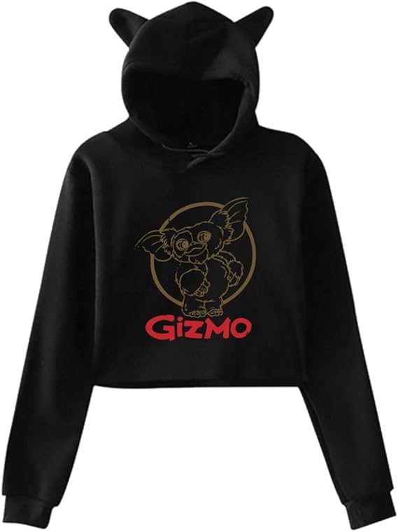 Amazon Co Jp Gizmo Gremlins ギズモ ギズモグレムリン 女の可愛い面白い猫耳帽おへそが出るスウェット As Shown S 服 ファッション小物
