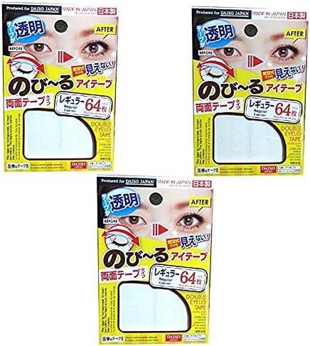 DAISO JAPAN Double Eyelid Tape Regular Type | 64 pcs (Set of 3)
