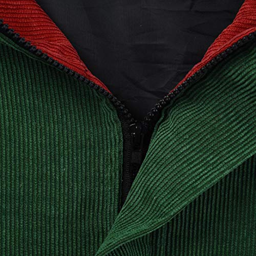 image for GOVOW Corduroy Oversize Jacket for Women Long Sleeve Patchwork Shirts 