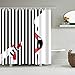 Dodou Lipstick Girl Bathroom Decor Shower Curtain Waterproof Fabric Polyester Set with Hooks（72''Wx72''H ）