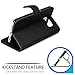 Galaxy S6 Case, BUDDIBOX [Wallet Case] Premium PU Leather Wallet Case with [Kickstand] Card Holder and ID Slot for Samsung Galaxy S6, (Black)