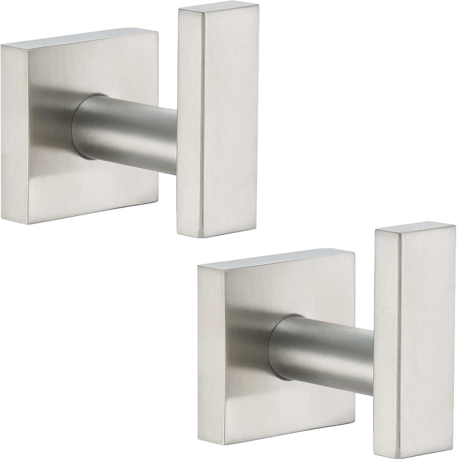 ALTPWJW Door Hooks,2 Pack Stainless Steel Towel Hooks for Bathrooms Screw in Coat Robe Hook(Silver)