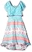 Nannette Girls' Hi-Lo Chiffon Floral Dress W/Lace Popover