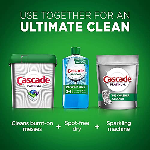 Cascade Platinum Dishwasher Pods & Rinse Aid Kit Cascade Lemon