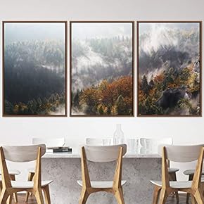 signwin 3 Piece Framed Canvas Wall Art Foggy...