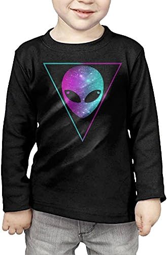 Psychedelic Alien Head Kids Cotton Long Sleeve T-Shirt Top Tee 5-6 Toddler