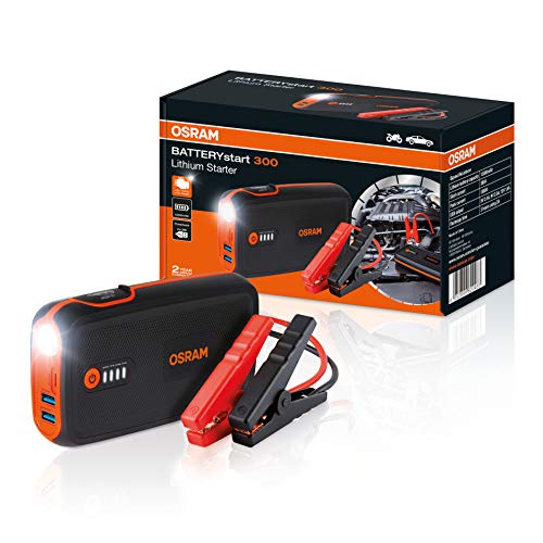 OSRAM BATTERYstart 300, avviatore al Litio da 13.000 mAh per Veicoli con Motore a Benzina Fino a 6l e Motore Diesel da 3l
