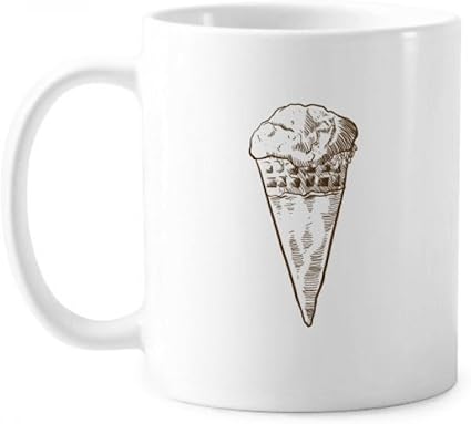 Amazon スケッチアイスクリームスイートイラストマグ陶器セラミックコーヒー磁器カップテーブルウェア Diythinker ホーム キッチン
