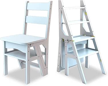 LADDER Taburete, Silla de Escalera Plegable Multifuncional de 4 Niveles