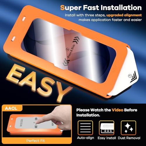 AACL 3-Pack for Samsung Galaxy S26 Ultra Screen Protector Tempered Glass, 9H Glass for S26 Ultra Screen Protector 5G, [Fast Alignment Tool] [Bubble Free] [6.9 Inch]