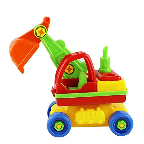 Baby Kids DIY Assembe Racing Car Excavator Vehicle Models Kits Toy