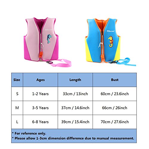 IvyH Kids Swim Jacket,Children Float Vest Kids Swimming Training Jacket for Boys and Girls