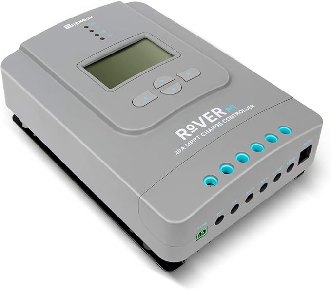 Renogy Rover 40 Amp 12V/24V MPPT Common Positive Solar Charge Controller Battery Regulator Compatible with Lithium Sealed, Gel, Flooded Batteries and Bluetooth Module