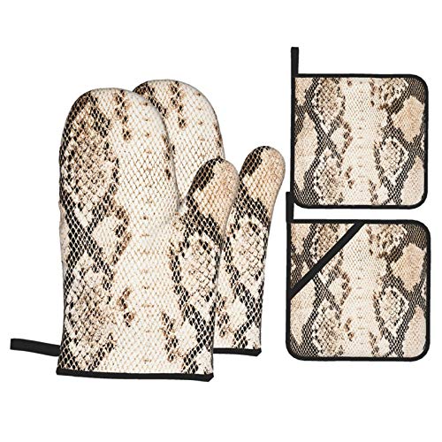 51tLwSCTv%2BL Juego de Manoplas y Porta ollas para Horno,Fondo de Piel de Serpiente,Guantes y agarraderas Resistentes al Calor para… Juego de Manoplas y Porta ollas para Horno,Fondo de Piel de Serpiente,Guantes y agarraderas Resistentes al Calor para…