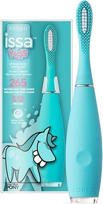 ISSA Kids Brosse À Dents Électrique Enfants 5-12 Ans, True Blue Pony